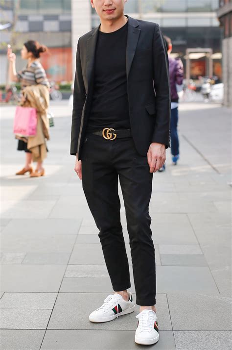 outfit con cinturon gucci hombre